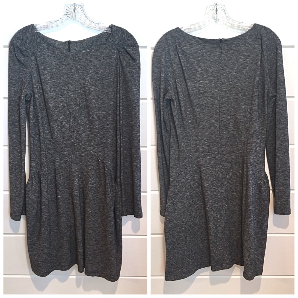 Vanessa Bruno ATHÉ grey wool cotton dress 3 US S